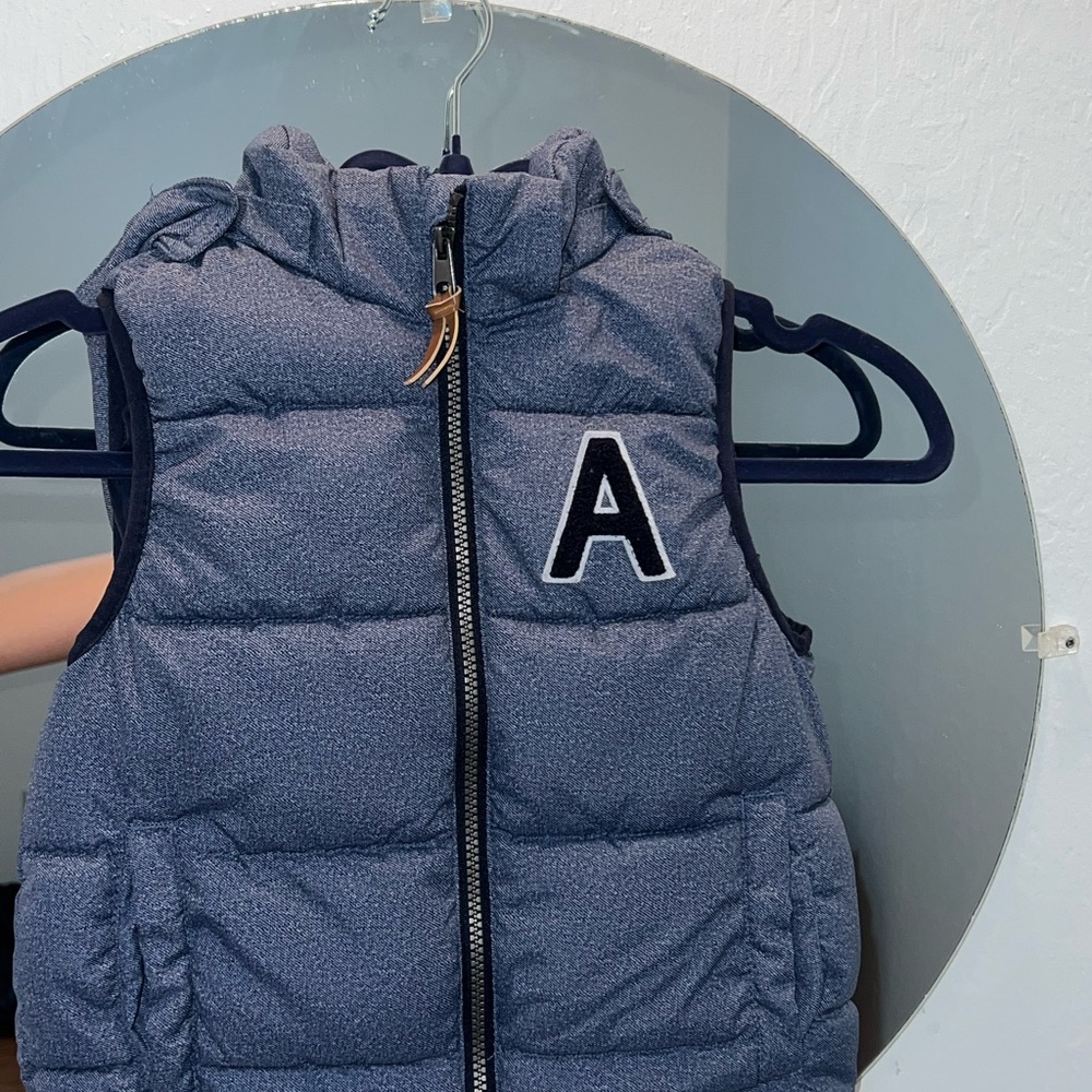 H&M Dark Blue Textured Material